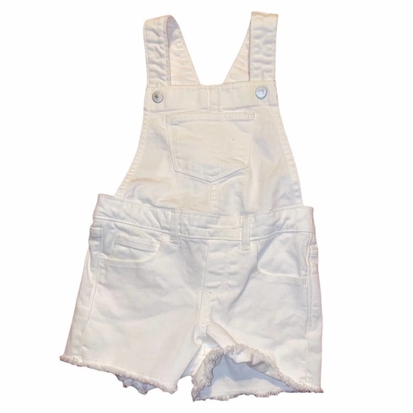 Old Navy Other - Old Navy White Denim Shorts Overalls Size 5T